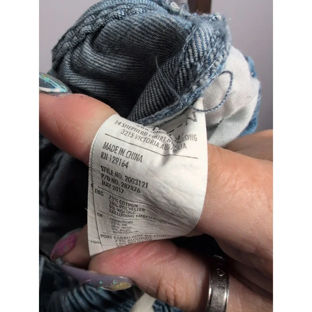 91 Cotton On Size 6 Denim Jogger Blue Denim Joggers‎